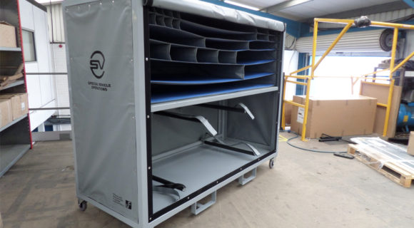 Plastic part storing trolley