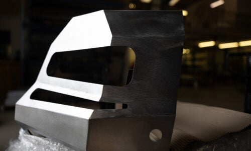 Cut, folded and welded sheet metal part for agricultural product