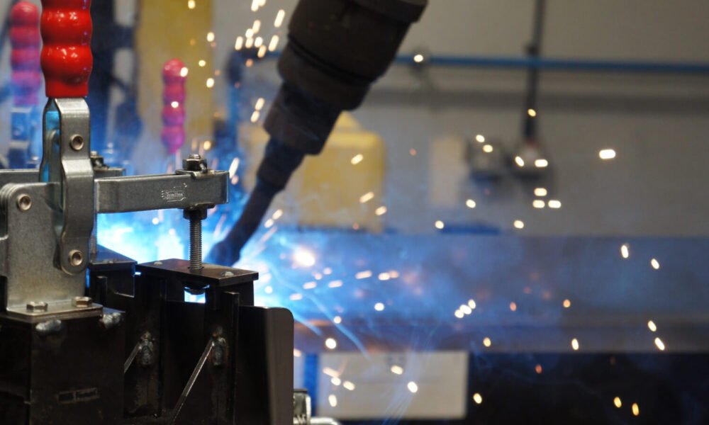 Robotic Welding of a part in a jig