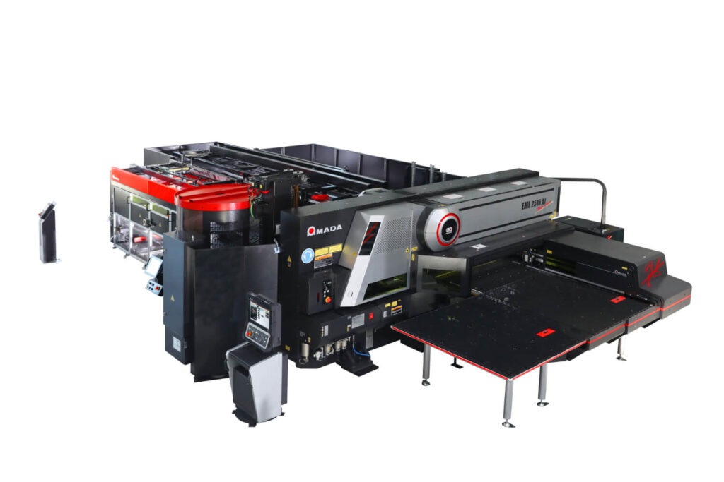 Amada EML 2515AJ punch laser combination machine delivers efficiency in sheet metal fabrication